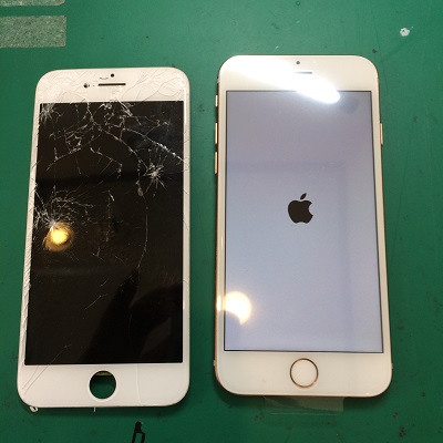 iPhone8画面修理後